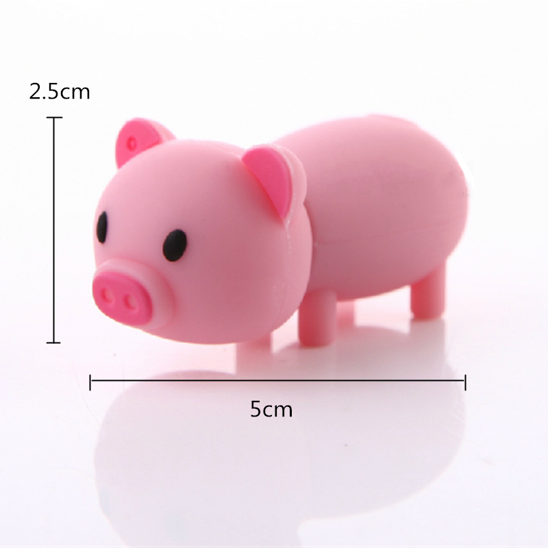 8GB USB2.0 Flash Drive Cute Pink Pig Shape U Stick Pen Drive