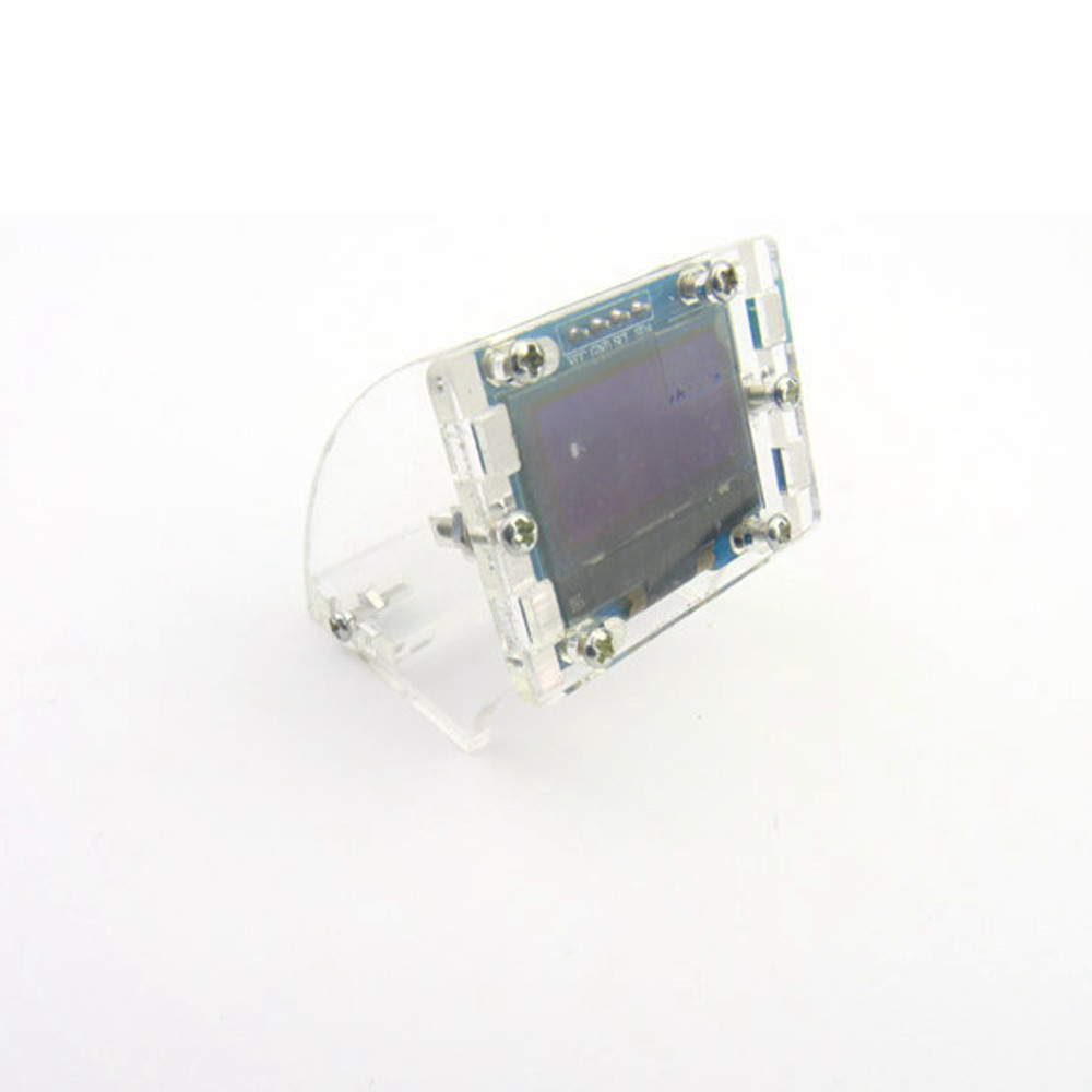 Cvmnkljfge 3pcs Transparent Shell Acrylic Case for 128X64 0.96 Inch OLED LCD LED Display Module Holder Bracket for Arduino  Starter  Kit 