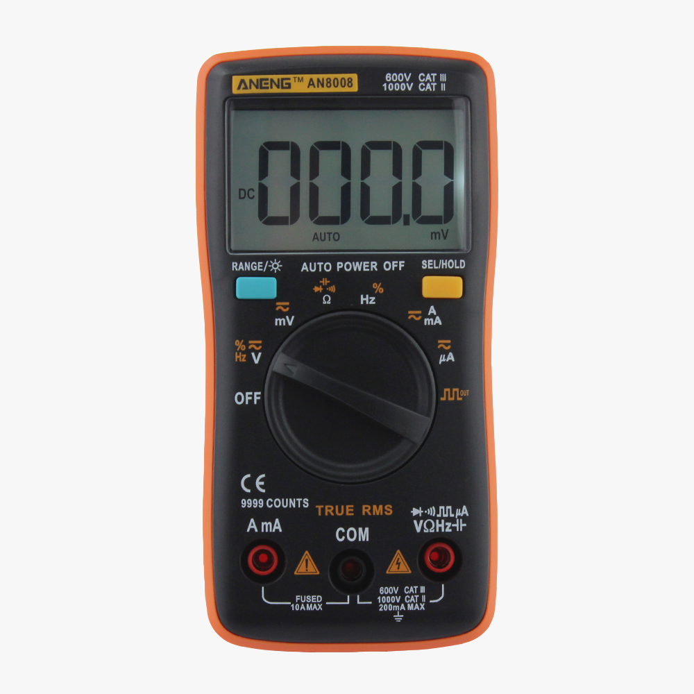ANENG AN8008 True RMS Wave Output Digital Multimeter 9999 Counts Backlight AC DC Current Voltage Res 68