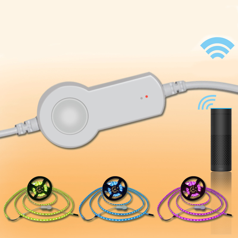DC12V 4 Pin Smart Wifi LED Controller for RGB Strip Light Work With Amazon Alexa Echo Voice 