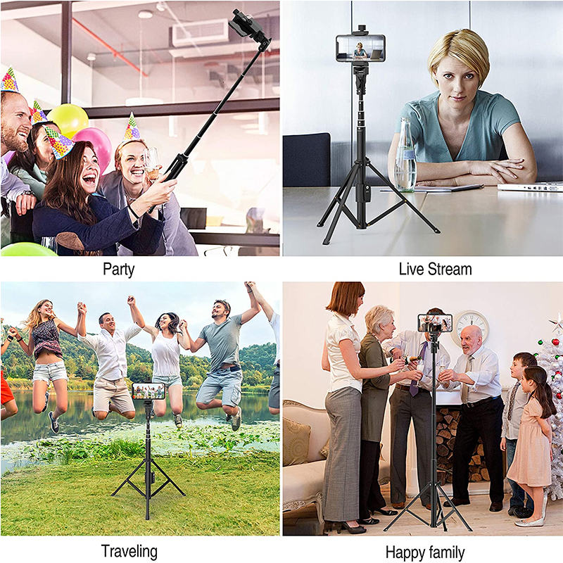 3 In1 360° Rotatable Wireless Remote Selfie Stick Tripod Shutter Phone Live Stand