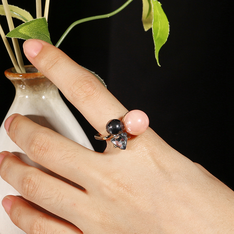 

JASSY® Стильное квадратное кольцо Crystal Pearl Розовый Finger Ring мода Jewelry для Женское
