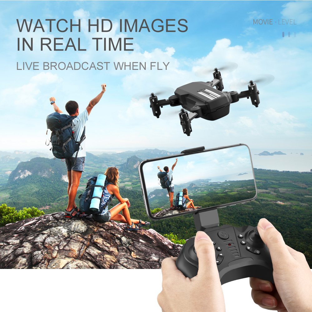 LSRC LS-MIN Mini WiFi FPV with 4K/1080P HD Camera Altitude Hold Mode Foldable RC Drone Quadcopter RTF