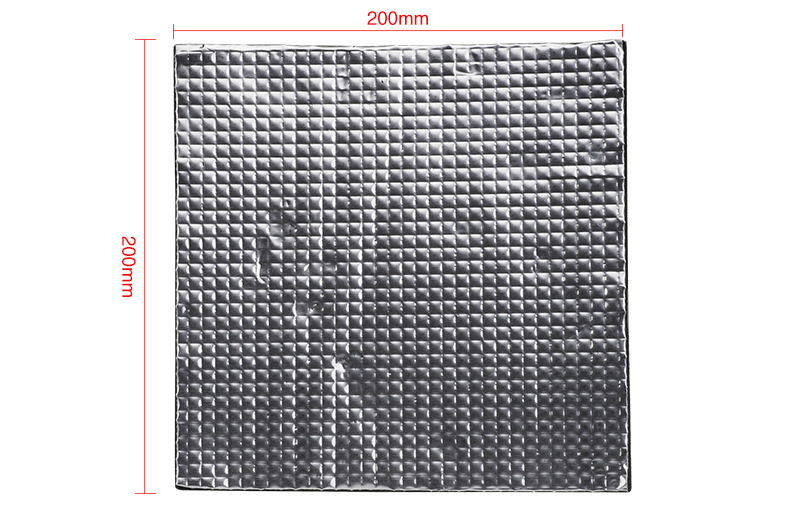 200x200x10mm Foil Self-adhesive Heat Insulation Cotton For 3D Printer Ender-3 Heated Bed 12