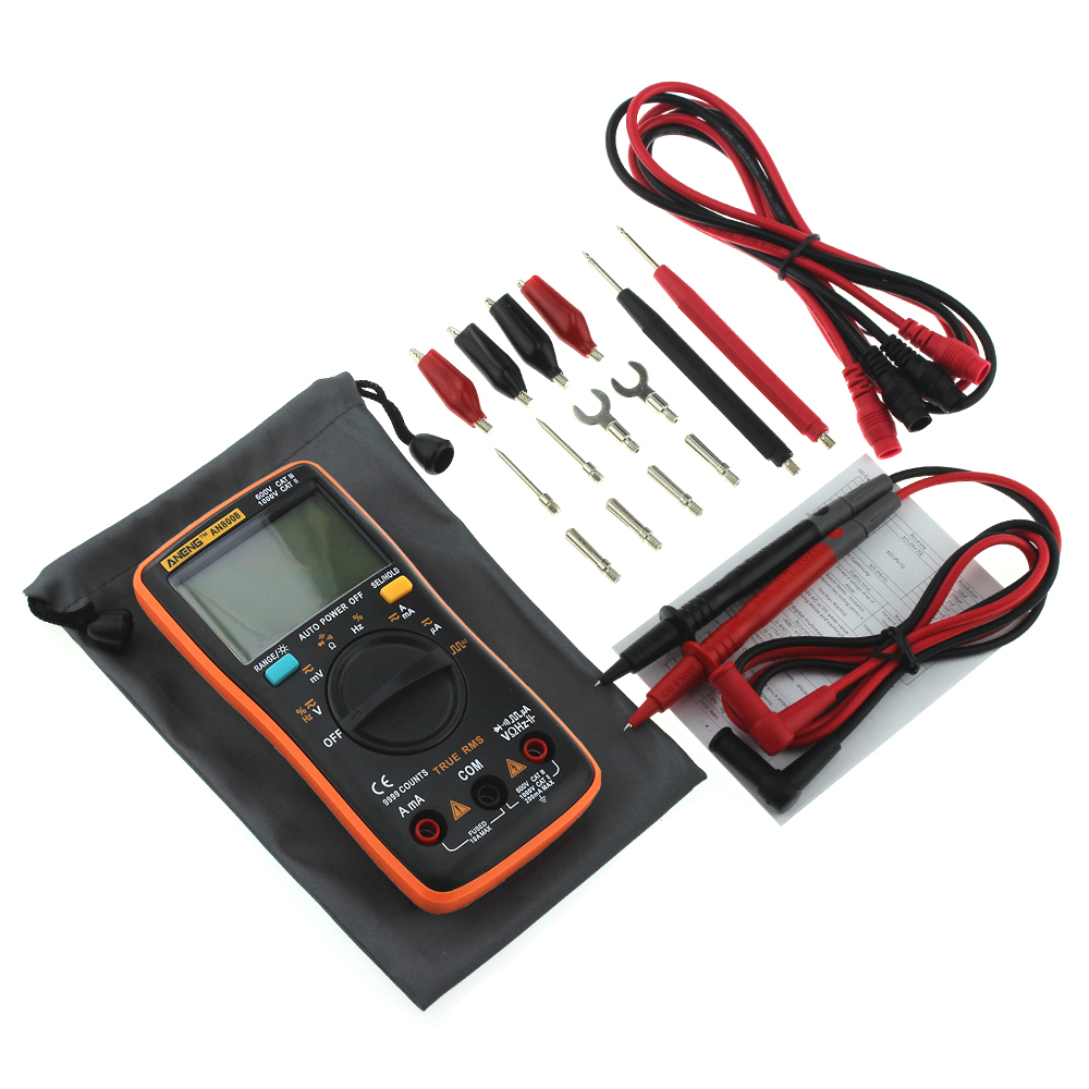 ANENG AN8008 True RMS Wave Output Digital Multimeter 9999 Counts Backlight AC DC Current Voltage Res 23