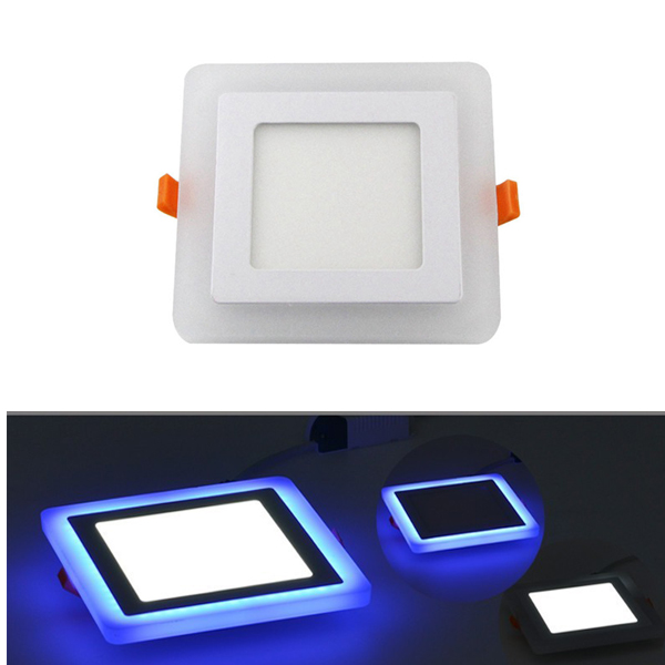 

6W 9W Square LED Панельный потолочный светильник Двухцветный встраиваемый светильник AC85-265V