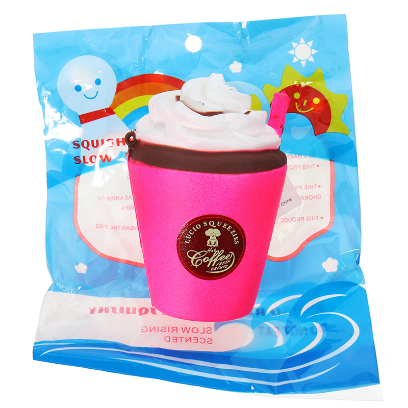 Milk Tea Ice Cream Cup Squishy 11CM Slow Rising With Packaging Coffee Cappuccino Collection Gift 