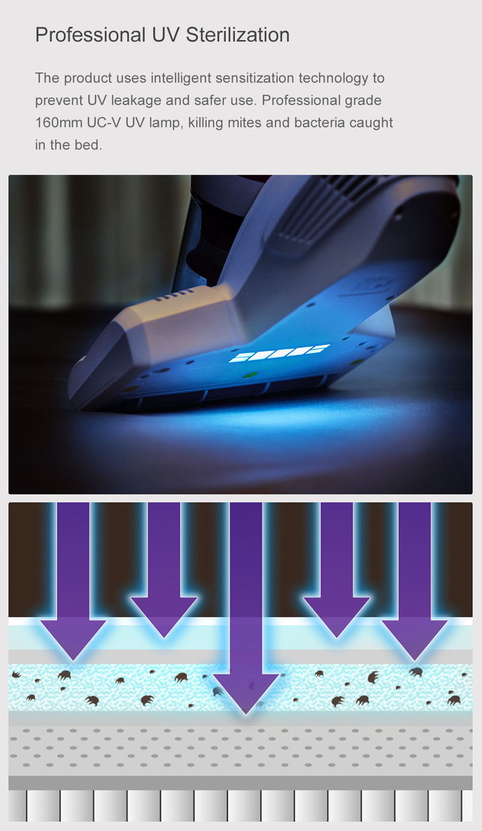 Xiaomi Jimmy JV11 Handheld Dust Mite Vacuum Cleaner Controller Ultraviolet Sterilization for Sofa 21