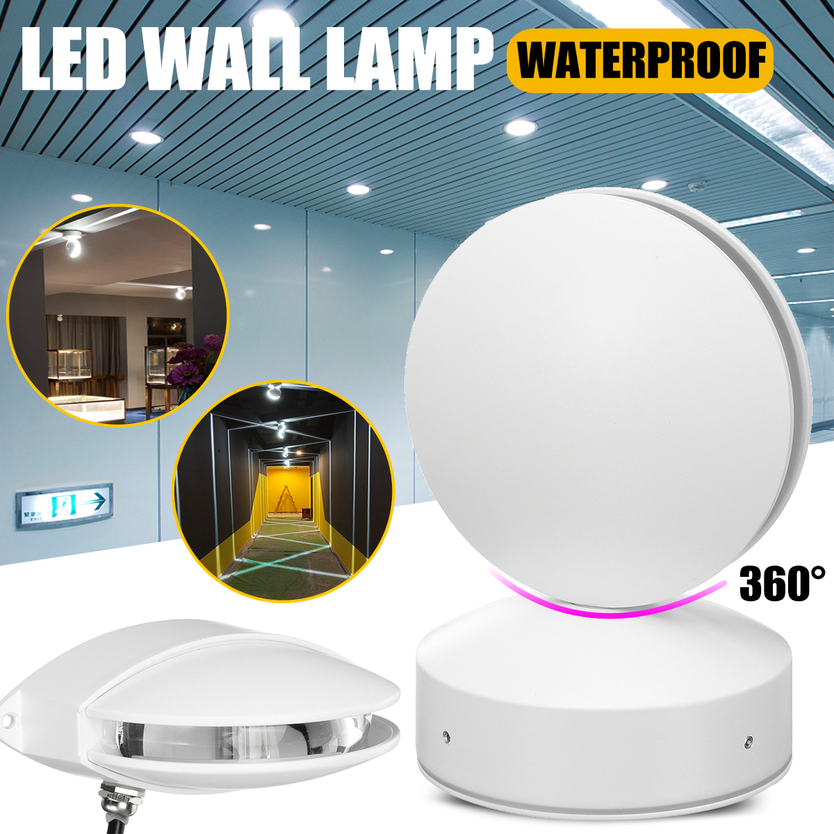 8W Modern LED Wall Light Lamp Round Indoor Outdoor Hallway Sconce Lighting Decor