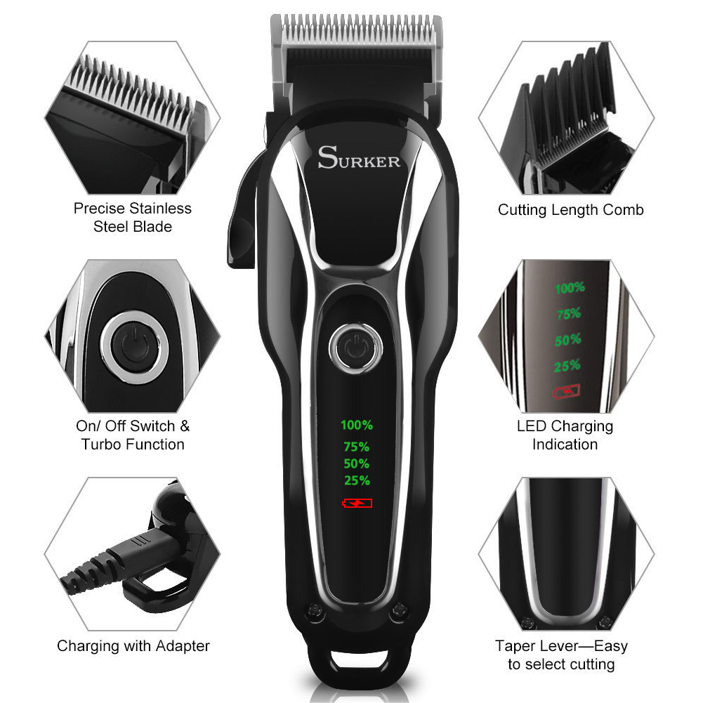 SURKER Electric Hair Clipper Soft Hairdressing Tape Apron Kit