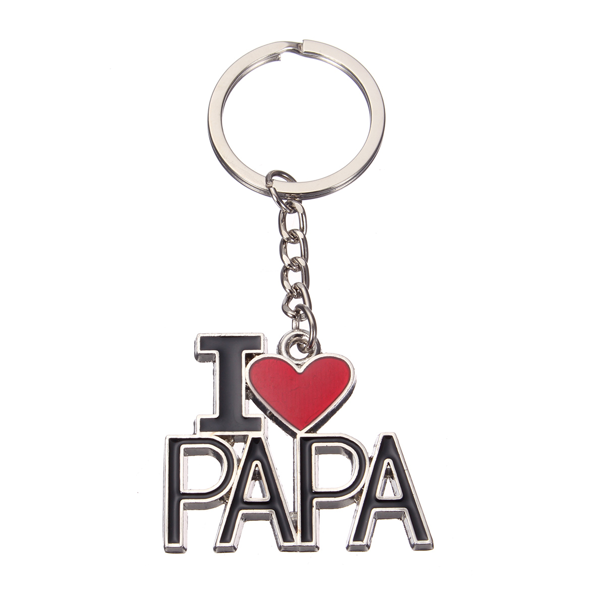 

I Love Gift Key Chain Present Papa Письма слов Сердце Отца