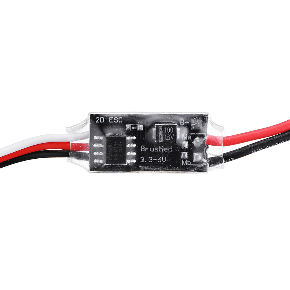 2.7A 1S Dual Way Micro Brush ESC 3.3-6V Winch Reversing with Overheat Out of Control Protection for DIY RC Model - Photo: 6