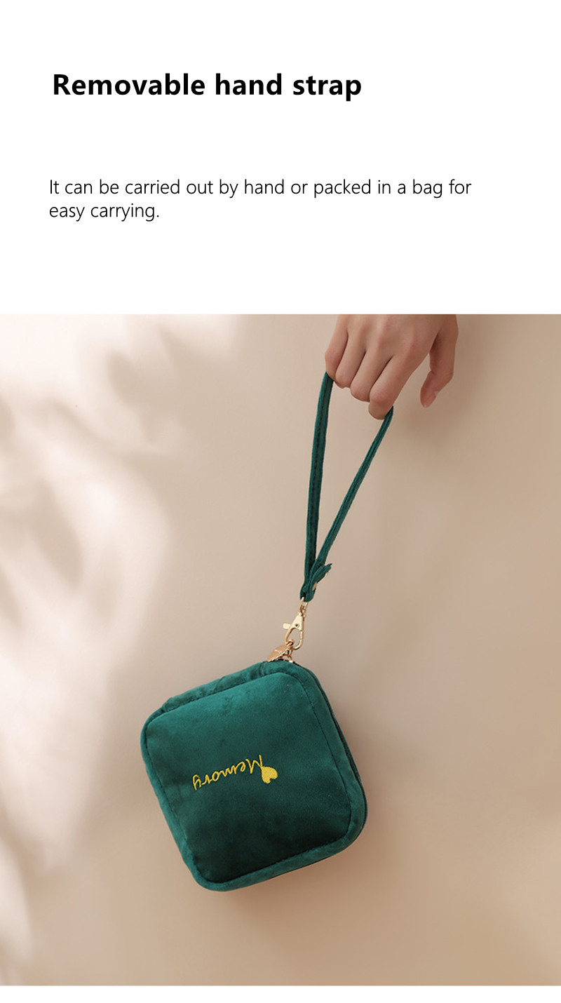 Fashion Portable Velvet Cosmetic Bag Multifunction Makeup Bags Waterproof Mini Women Sanitary Bag