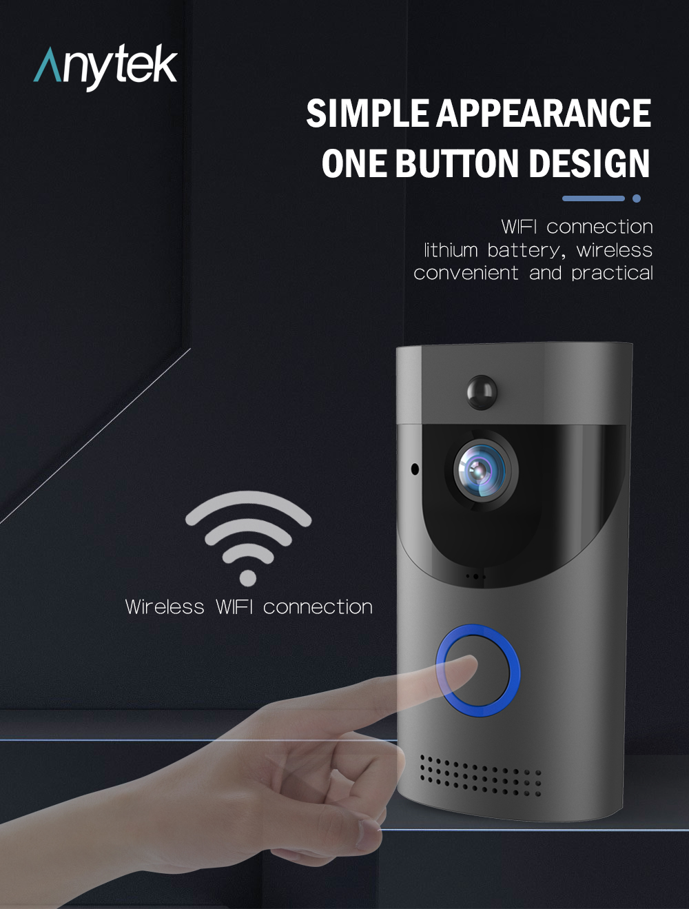 B30 Tuya 2.4G Wireless WiFi Home Intercom Doorbell IR Night Vison Two-way Talk APP Real-time Monitoring PIR Detection for Home Safety Door Bell