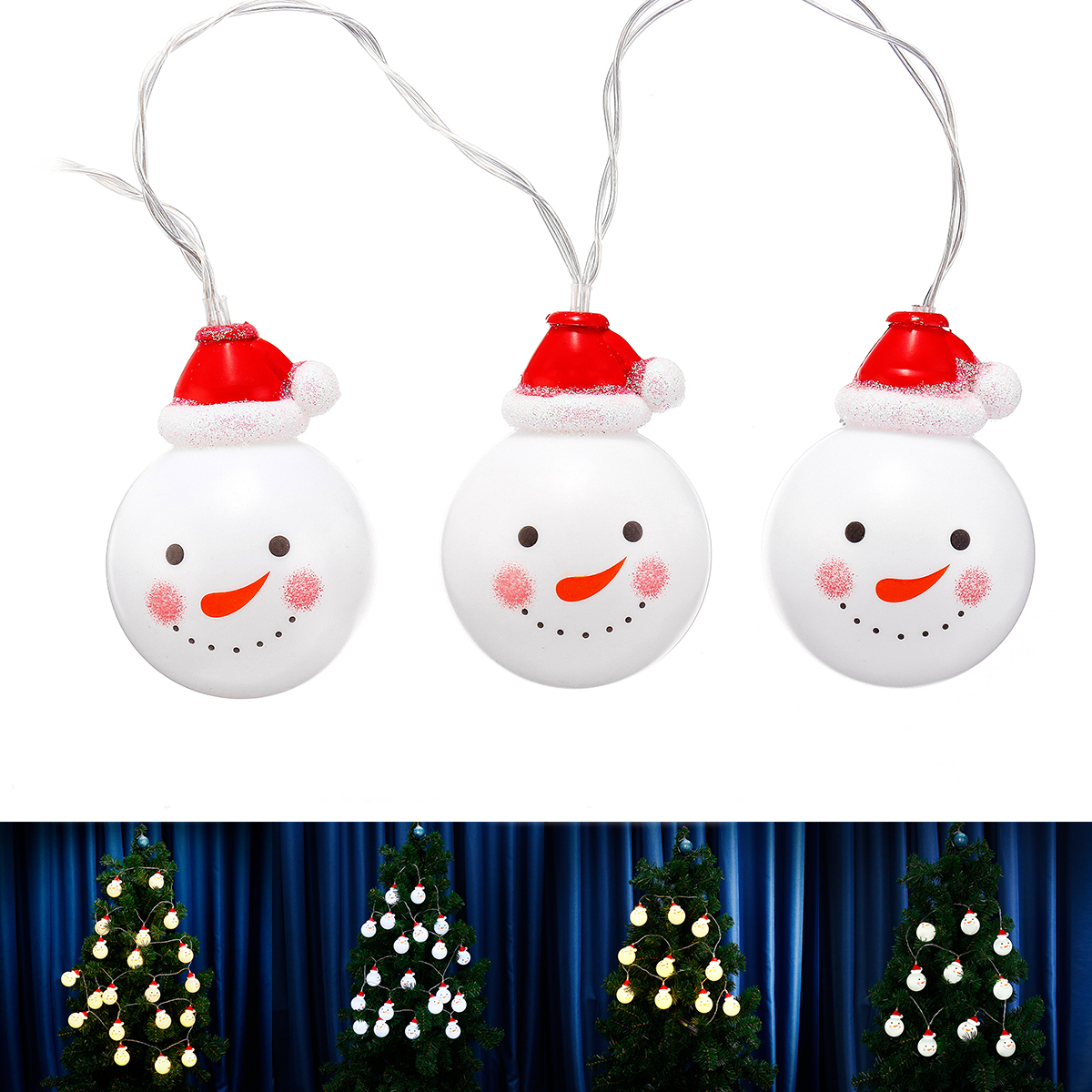 

Battery Operated 1.5M 3M Christmas Snow Man LED Fairy String Light Christmas Holiday Decor