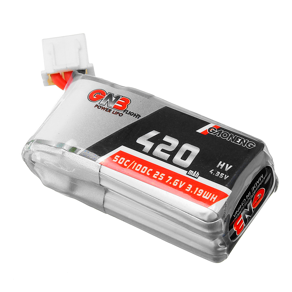 Gaoneng 7.6 V 420 mah 50 / 100C 2S HV 4.35 V Lipo Bateria para Kingkong minúsculo GT8