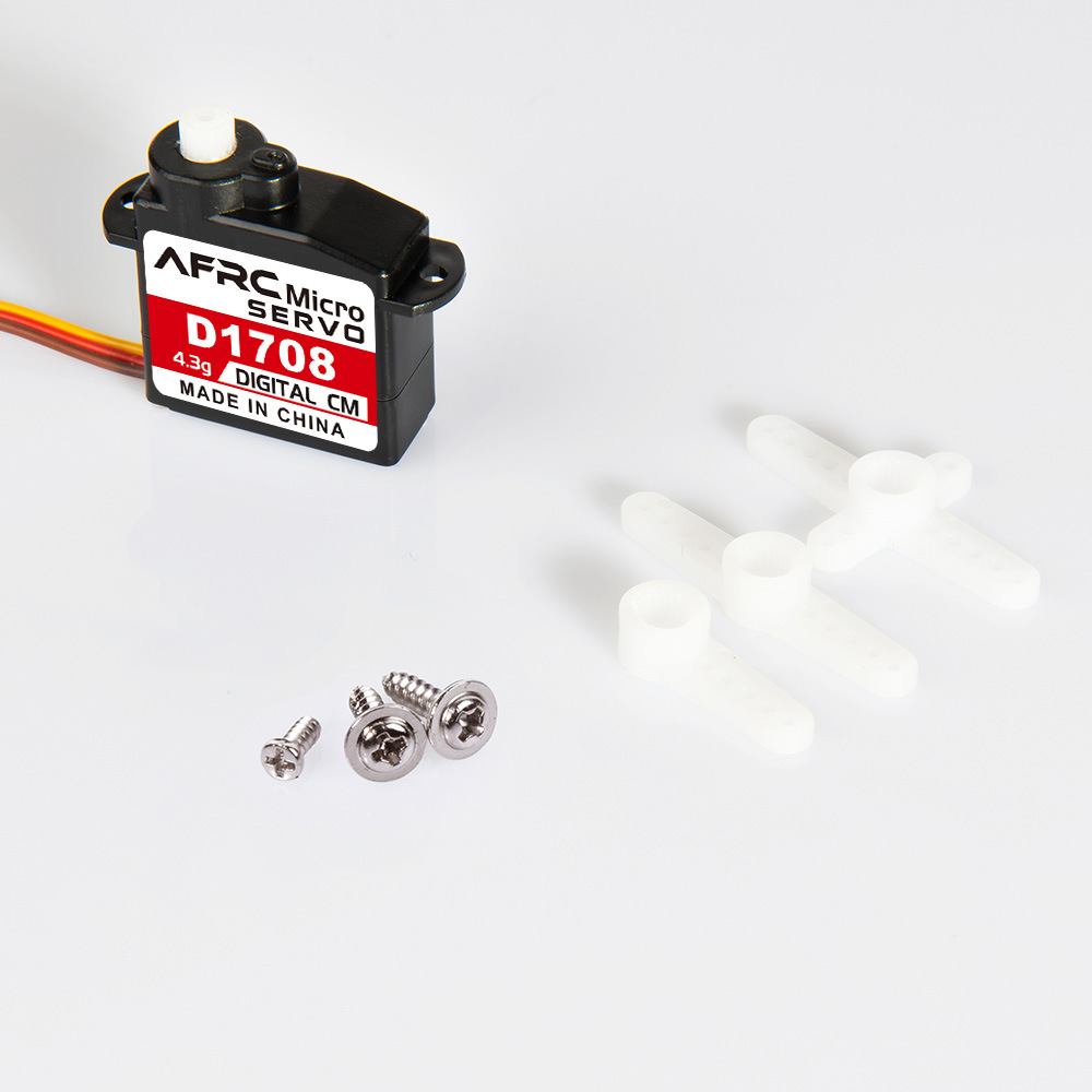 6PCS AFRC D1708 4.3g Micro Plastic Gear Digital Servo With for JST 1.25 Plug For RC Airplane Helicopter Robots - Photo: 3