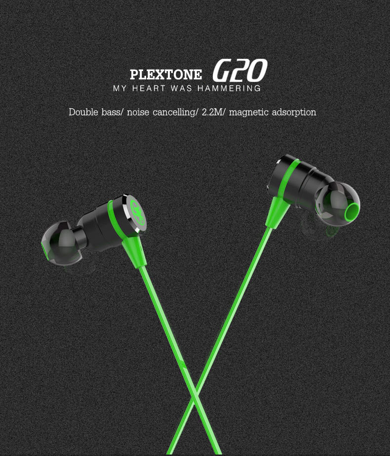 PLEXTONE G20 Gaming Magnetic Noise Cancelling Memory Foam Earphone Headphone With Mic 10