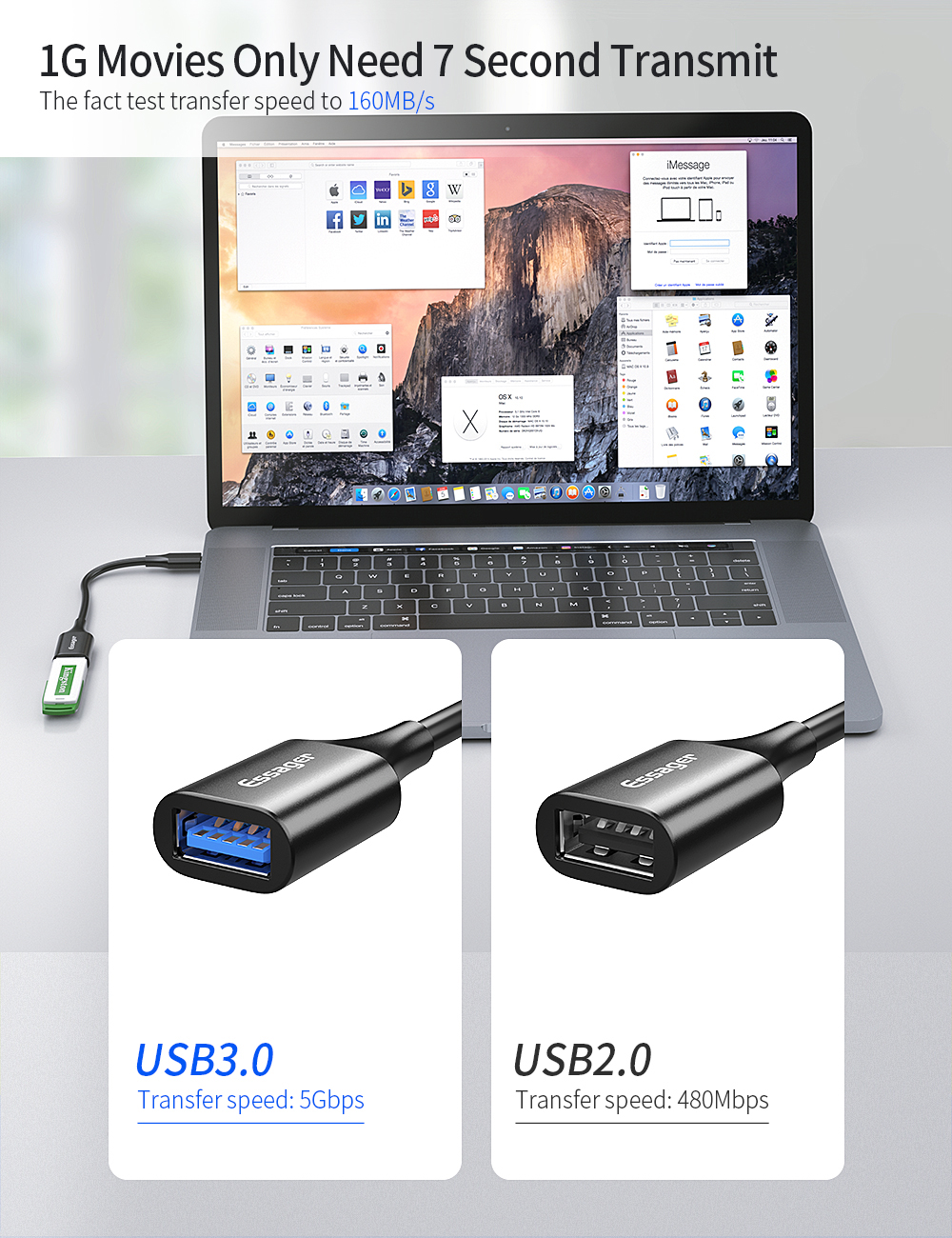 Essager Type C to USB 3.0 OTG Adapter for 10 Ooeplus 8 GALAXY Note 10+ 5G