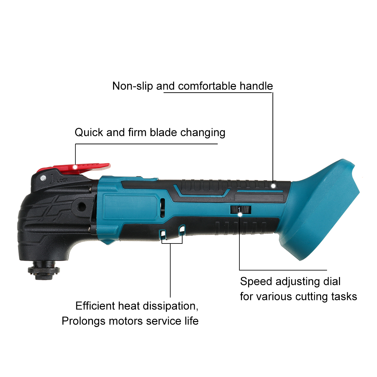 4° Cordless Oscillating Multi-tool 6 Speeds Power Tools for 18V Makita Battery