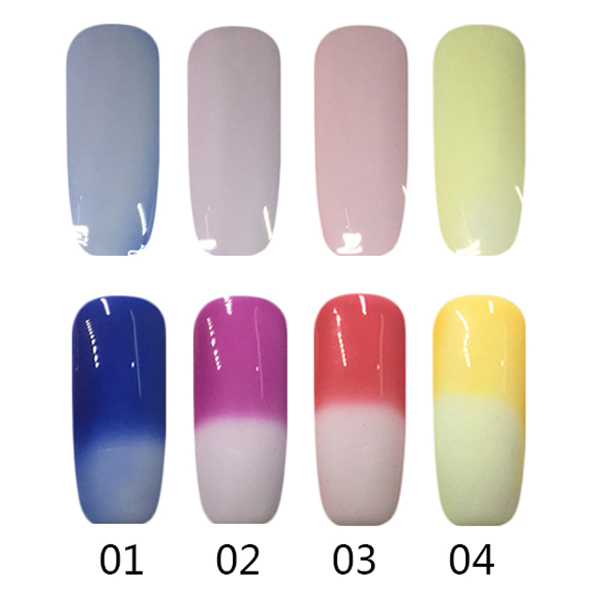 4 Colors Magical Temperature Changing Soak Off UV Gel Polish Long Lasting