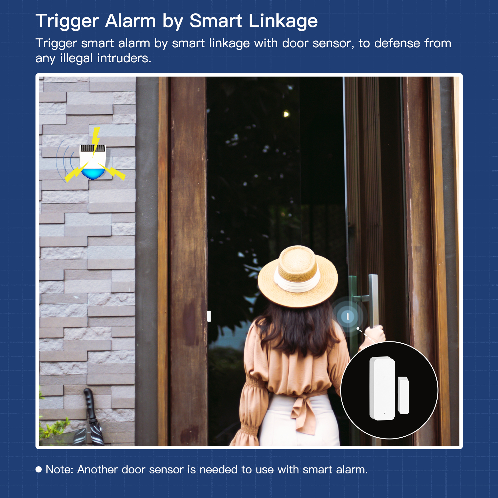 Tuya Wifi/ZigBe  Smart Siren Alarm Waterproof Outdoor With Solar  with Solar Charging Panel 95dB Remote Control Outdoor Siren Alarm