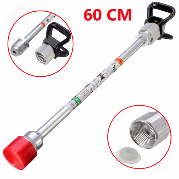 

60cm Airless Paint Sprayer Gun Tip Extension Rod With Black Tip Guard For Wagner Titan