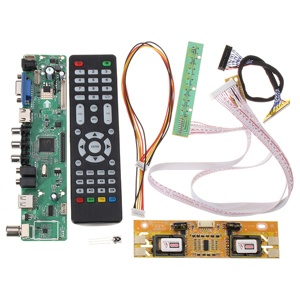 

V56 Universal LCD TV / HD / VGA / USB / AV Card Driver Interface Driver Board For M190A1-L0A M190A1-L02 M190PW01 V0 LM190WX1-TLC1