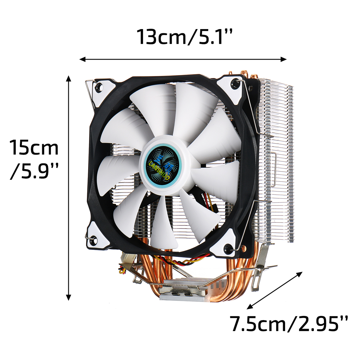 SNOWMAN CPU Cooler Master 4 Pure Copper Heat-Pipes Freeze Tower Cooling System CPU Cooling Fan with PWM Fans