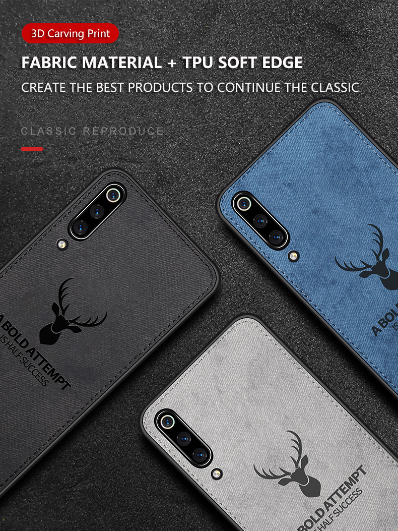BAKEEY Deer Shockproof Cloth&TPU Protective Case For Xiaomi Mi9 / Xiaomi Mi 9 Transparent Edition Non-original
