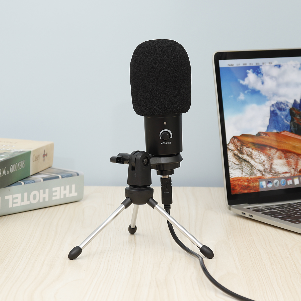 Wired USB Microphone with Tripod for Computer Windows for Mac PC Live Broadcast Video Conferencing Audio Recording YouTube