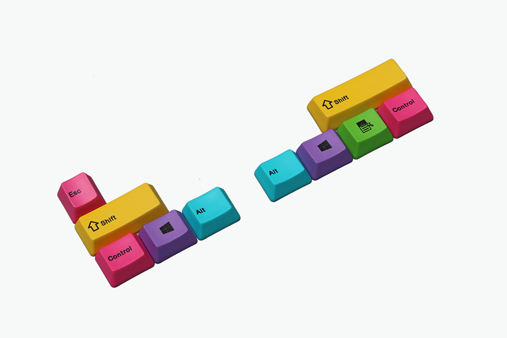 10pcs CMYK Color OEM Profile PBT Dyesub Keycaps ALT CTRL SHIFT ESC Keycap 4