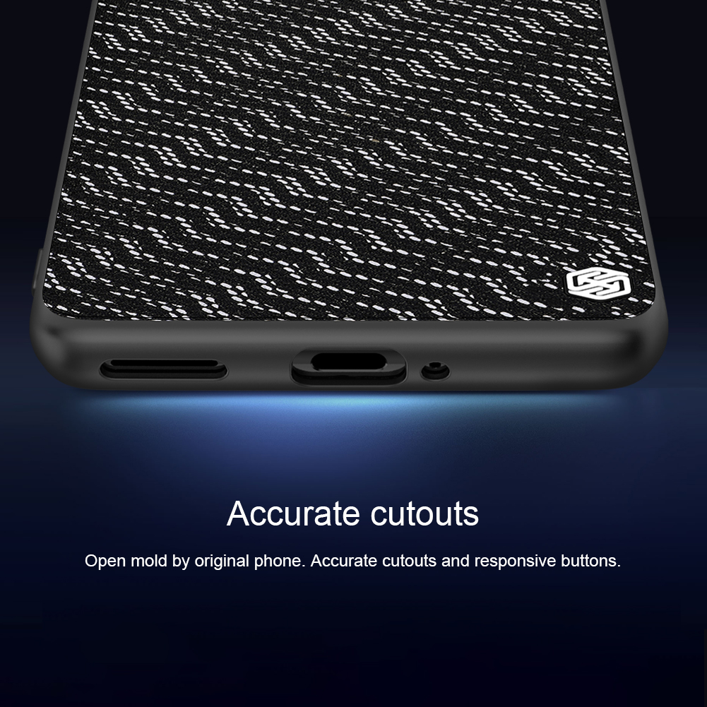 Nillkin for OnePlus 8 Case Luxury Luster Twinkle Shield Woven Polyester + PU Leather Shockproof Protective Case