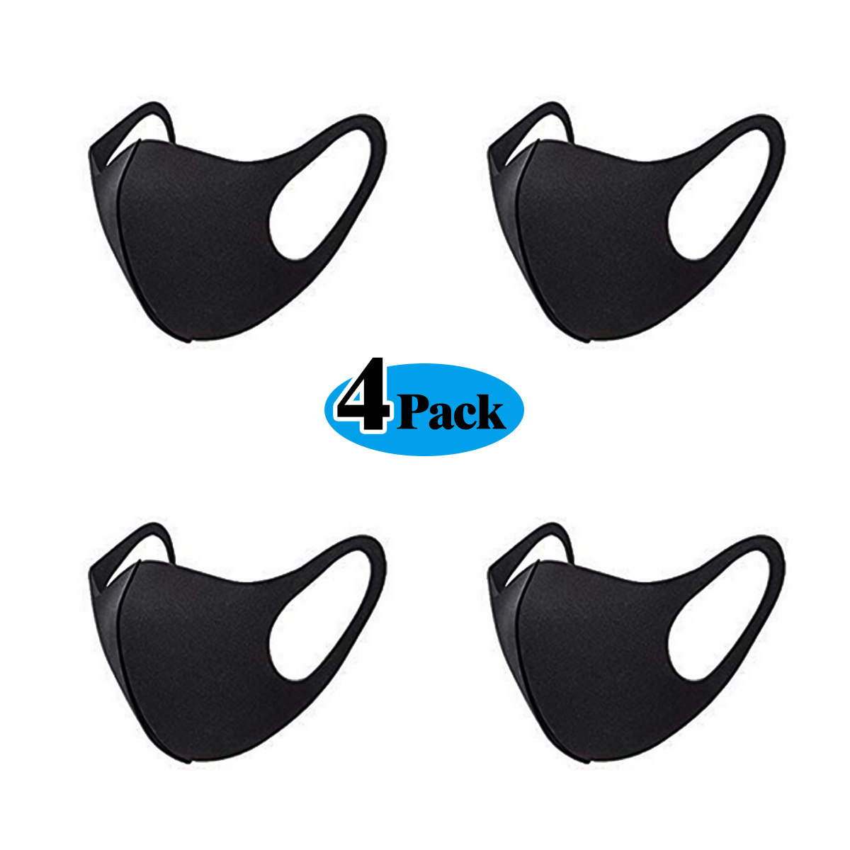 4Pcs Fashion Protective Face Mask Anti Dust Mask Washable Reusable for Cycling Camping Travel