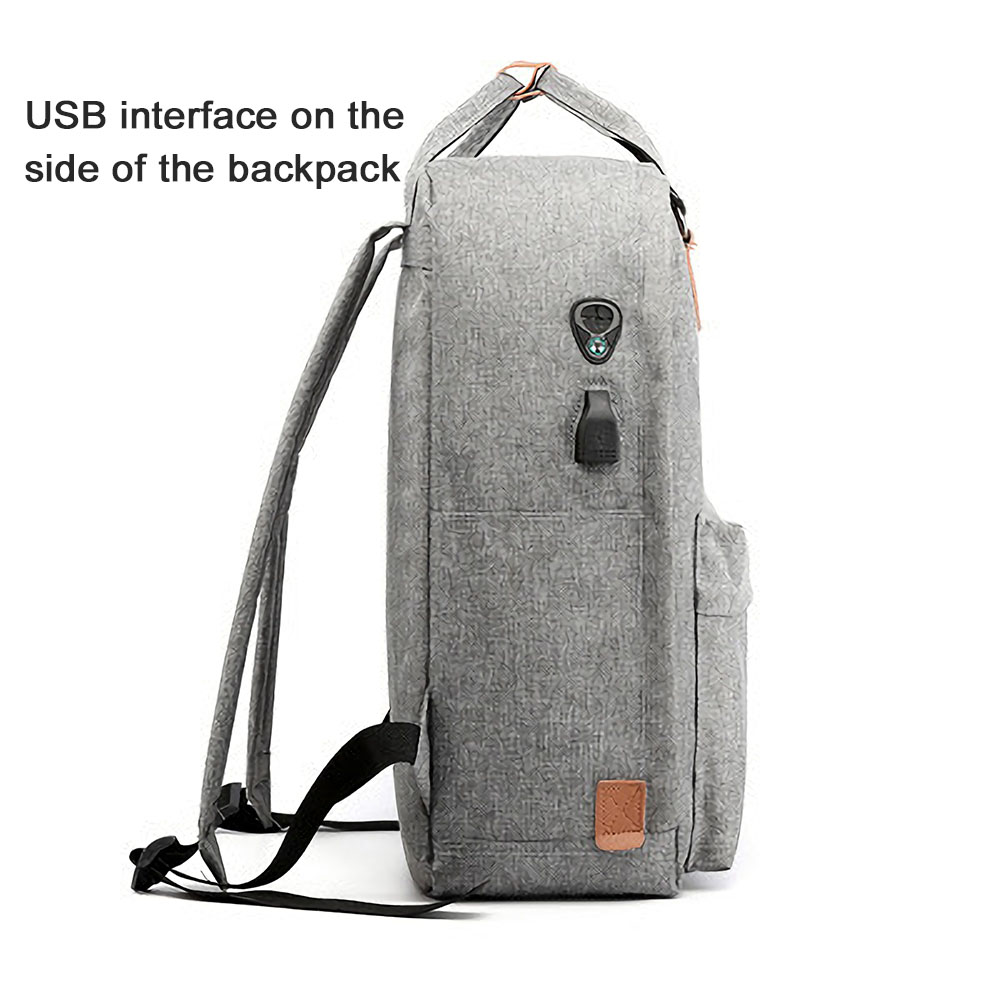 3 in 1 15.6 inch Laptop Bag with USB Charging Port Lagrge Capacity Nylon Classic Business Outdoor Stylish Backpack Scratchproof Breathable