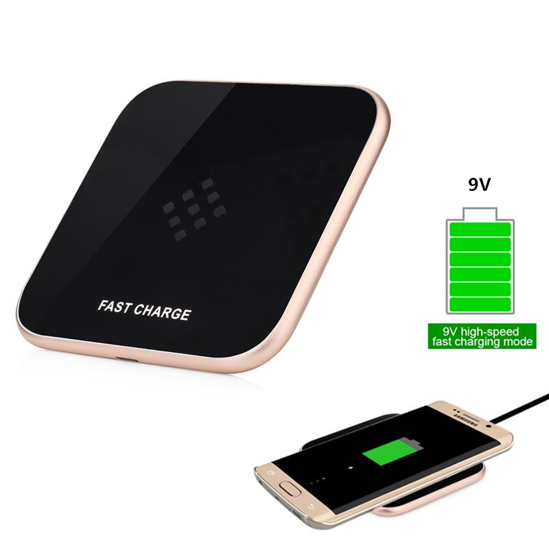 

Aluminium Qi Wireless DC9V 1.8A Fast Charger For iPhone 7 Samsung Xiaomi Huawei