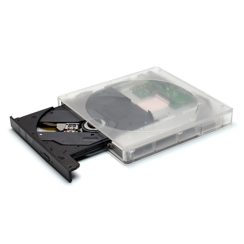 External Optical Drive USB 3.0 Type-C Transparent CD/DVD/VCD Burner Player Reader RW Drive for Mac Win System PC