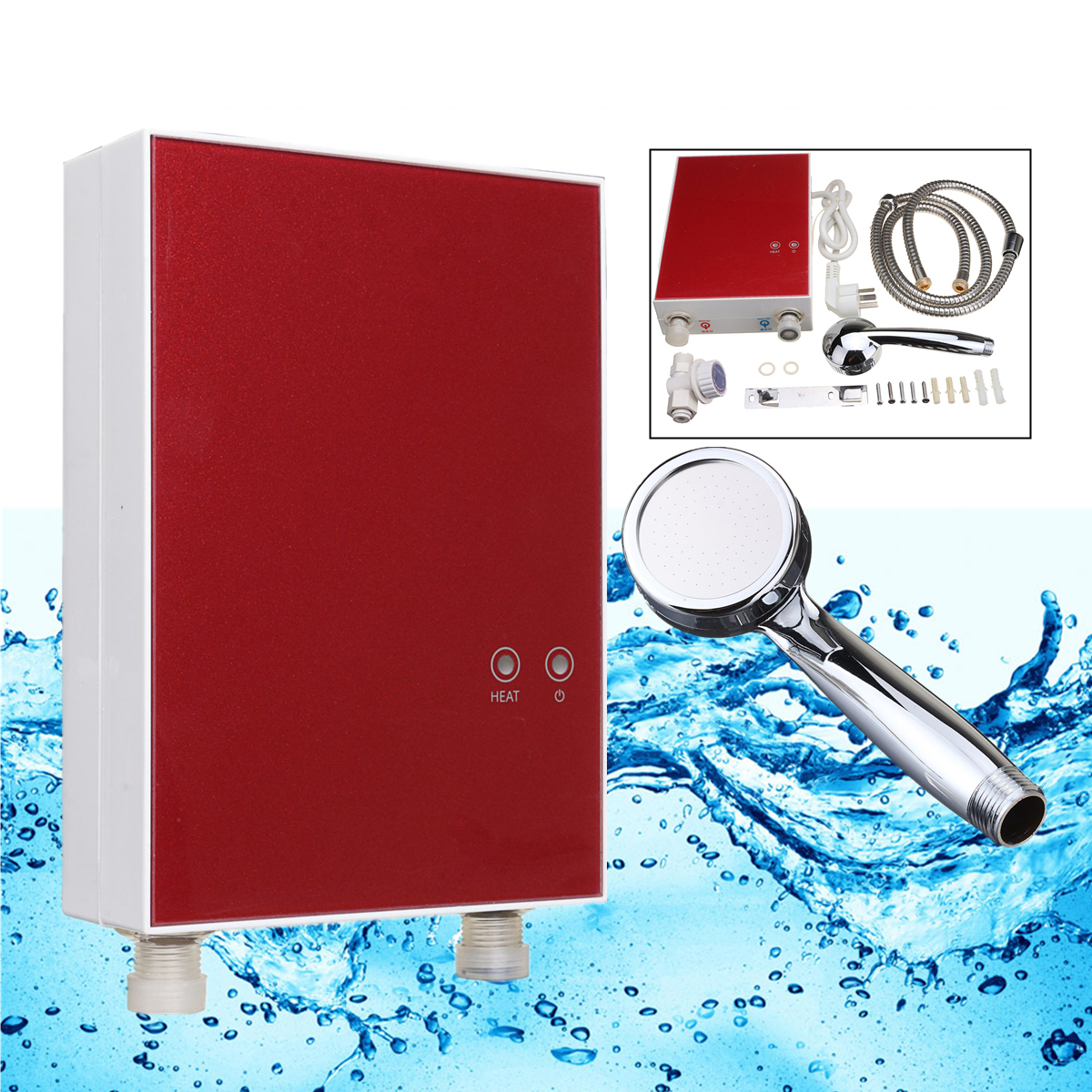 

3500W 220V Tankless Мгновенная горячая вода Нагреватель Кухня Электрическая система горячего водоснабжения
