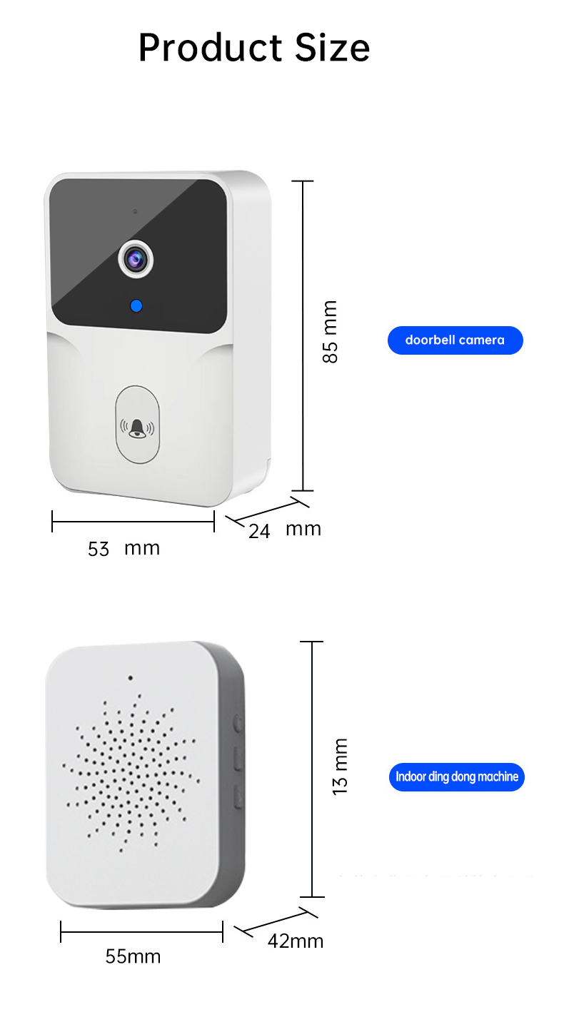 Wireless WiFi Doorbell Camera Waterproof 480P High-definition Video Doorbell Intelligent Outdoor Wireless Doorbell With Cam