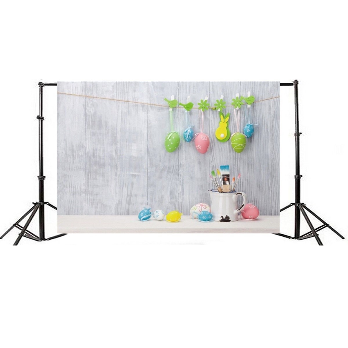 

5x3ft Easter Colorful Eggs Thin Vinyl Photography Backdrop Background Studio Photo Prop