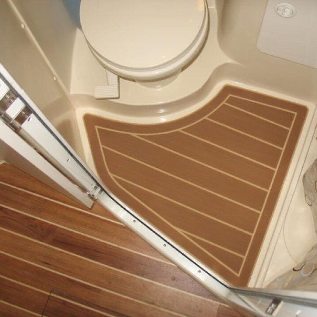 Eluto 2400x900x6mm EVA Foam Light Brown Boat Flooring Faux Teak Decking Sheet Pad