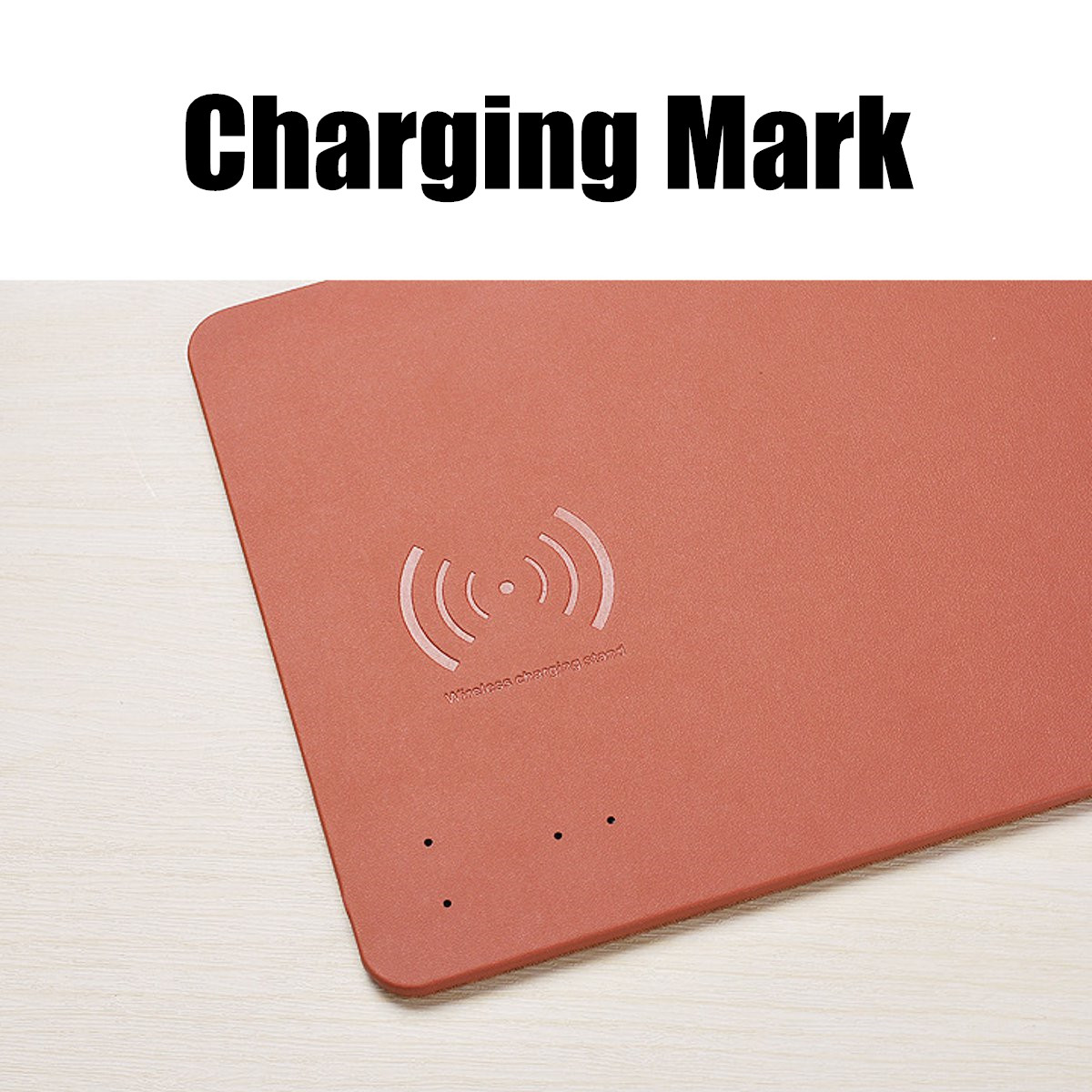 Imitation Leather Mobile Phones Wireless Fast Charger Mouse Pad Qi Wireless Charging 12