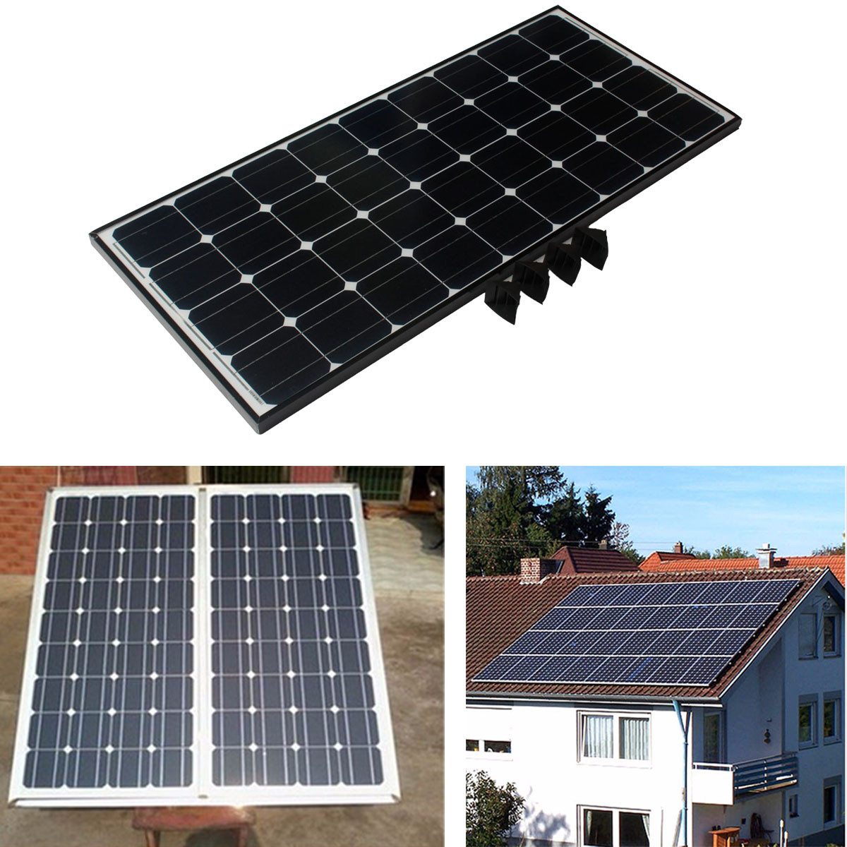 Elfeland® SP-100W12V 1200x540x30mm 100W Solar Panel For 12V Battery 5M Cable Motor Home Caravan Boat Camp Hiking 17