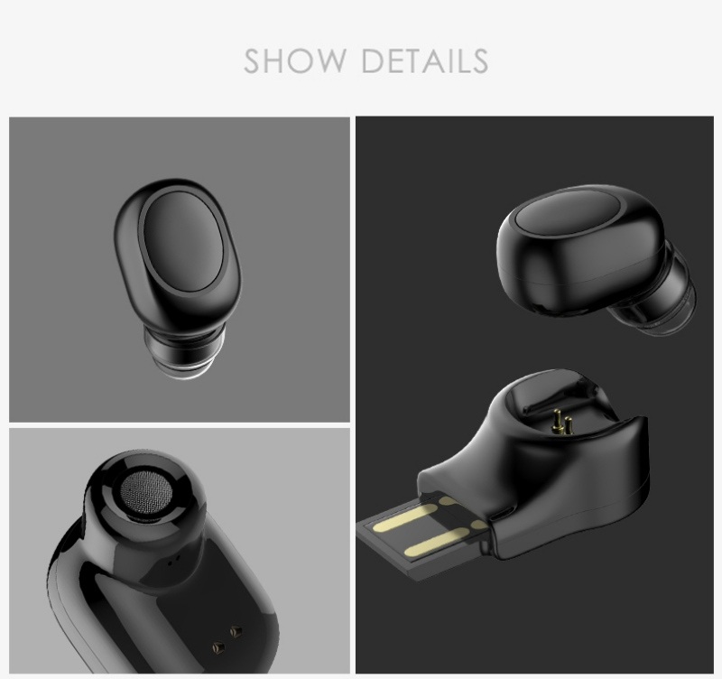 X11 Mini Wireless Bluetooth Earphone Portable Handsfree Invisible Earbud with Magnetic USB Charger 25