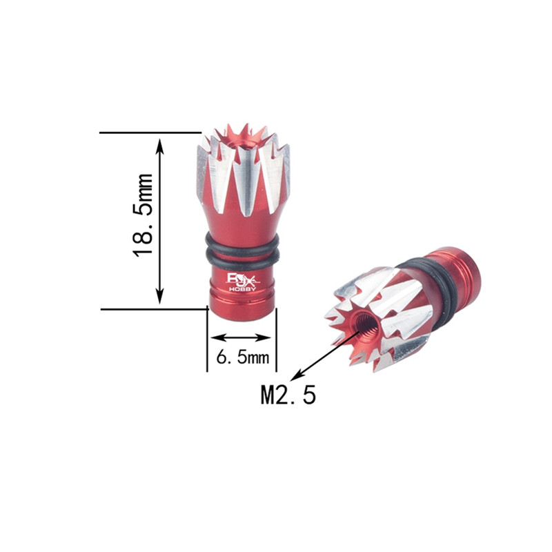 1 Pairs RJXHOBBY M2.5 Transmitter Gimbal Stick Ends Lotus Style for FrSky Taranis X-Lite RC Transmitter - Photo: 6