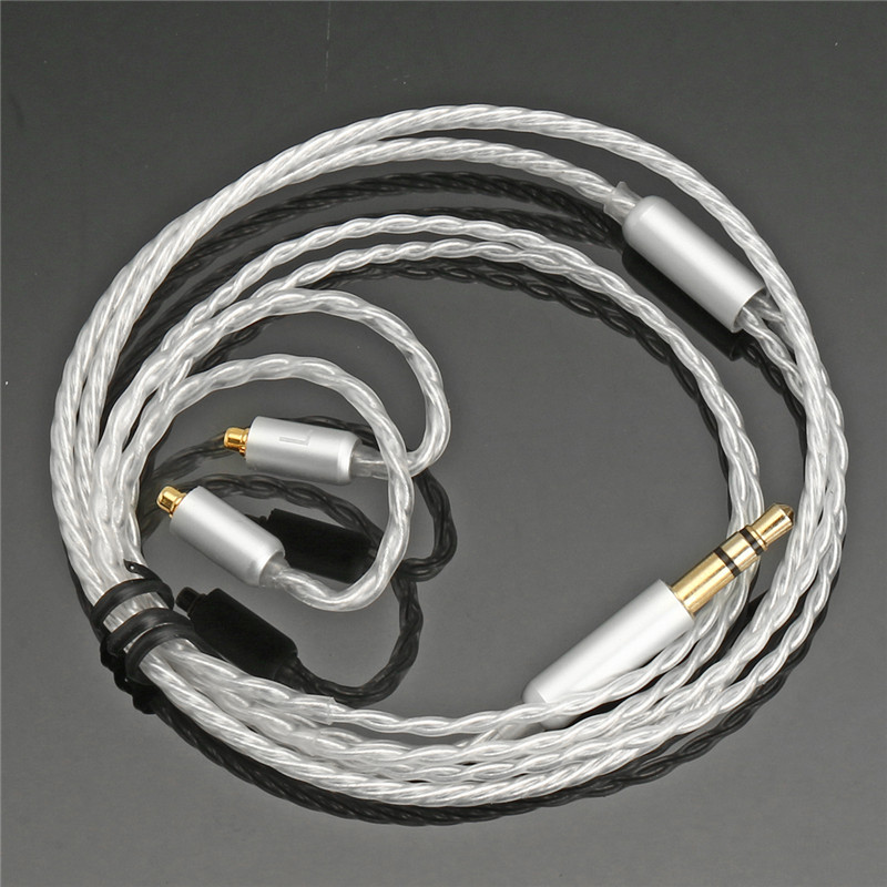 Replacement Earphone Cable Silver Plate 3.5mm Cable for Earphone SE846 SE535 SE425 SE315 SE215 UE900
