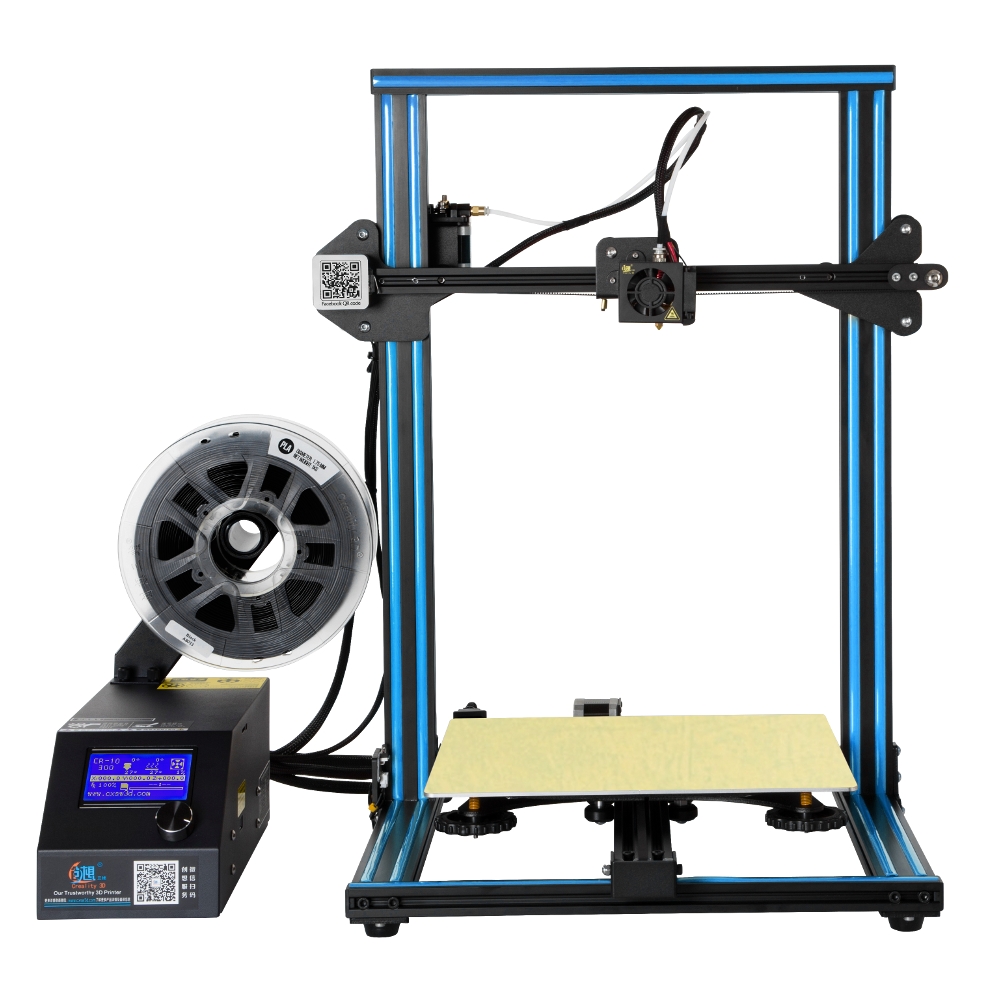 Creality 3D® CR-10 Blue DIY 3D Printer Kit 300*300*400mm Printing Size 1.75mm 0.4mm Nozzle 30