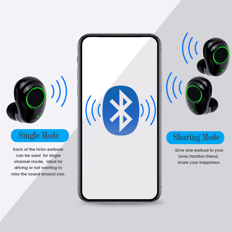 [True Wireless] HIFI Stereo Bluetooth 5.0 Earphone IPX5 Waterproof Touch Handsfree With Charging Box 109