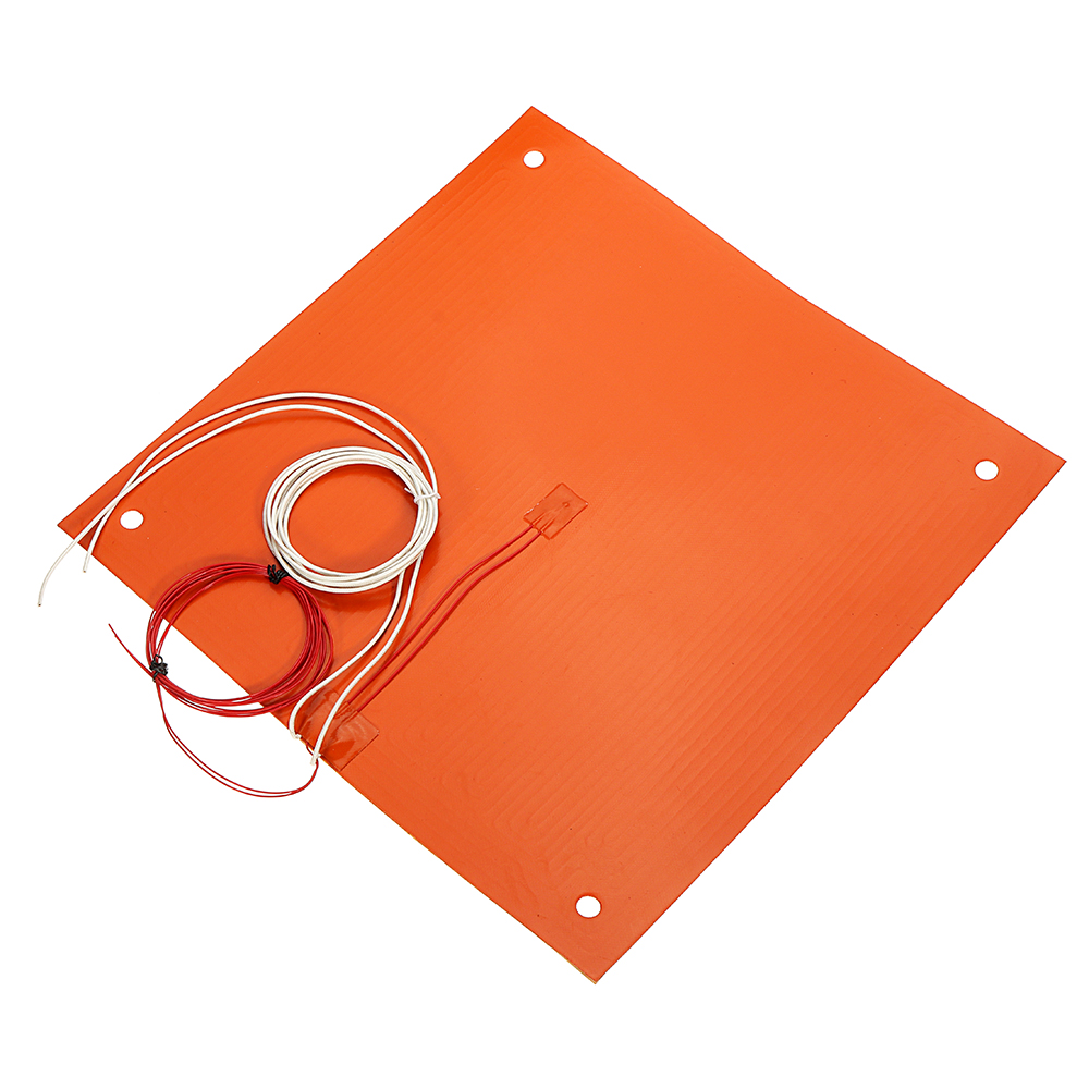 

410*410mm 110v Siliconen Heated Bed Heating Pad w/ Screw Holes+Adhesive Backing for CR-10
