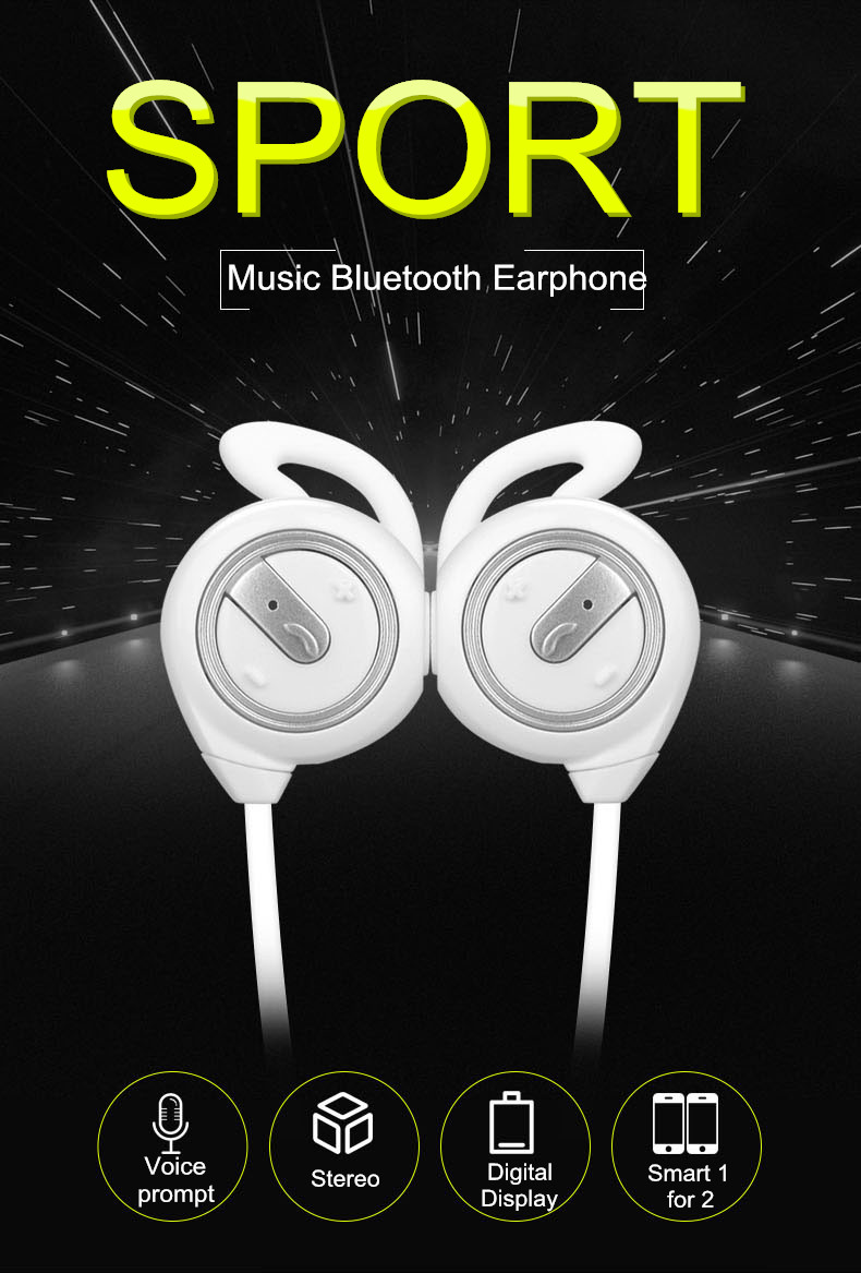 Sports Wireless Magnetic Bluetooth Bass Stereo Earphone Waterproof Handsfree Outdoor for Xiaomi 4